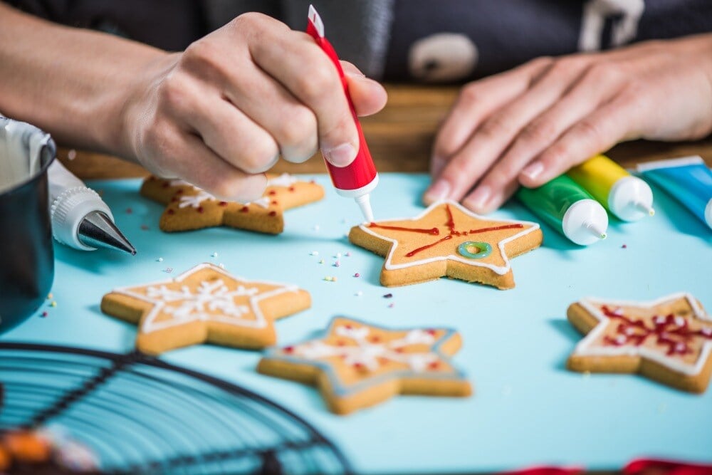 Christmas cookie decorating